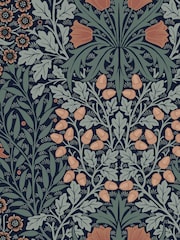 William Morris At Home Ink Blue Oak & Willow 10M Wallpaper - Image 2 of 5