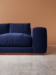 Swoon Ink Denver Easy Velvet Left Hand Corner Sofa - Image 3 of 6