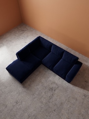 Swoon Ink Denver Easy Velvet Left Hand Corner Sofa - Image 5 of 6