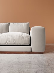 Swoon Ecru Denver Easy Velvet Left Hand Corner Sofa - Image 3 of 6