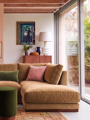 Swoon Biscuit Denver Easy Velvet Right Hand Corner Sofa - Image 1 of 6