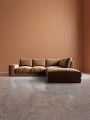 Swoon Biscuit Denver Easy Velvet Right Hand Corner Sofa - Image 2 of 6