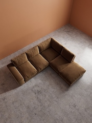 Swoon Biscuit Denver Easy Velvet Right Hand Corner Sofa - Image 5 of 6