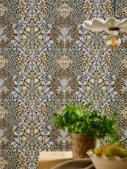 William Morris At Home Charcoal Oak & Willow 10M Wallpaper - Image 5 of 5