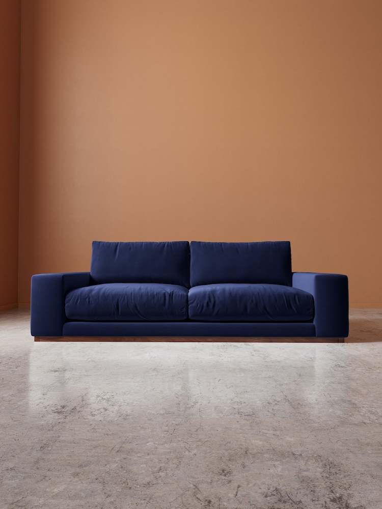 Swoon Ink Denver Easy Velvet 3 Seater Sofa - Image 2 of 6 Swoon Ink Denver Easy Velvet 3 Seater Sofa - Image 2 of 6