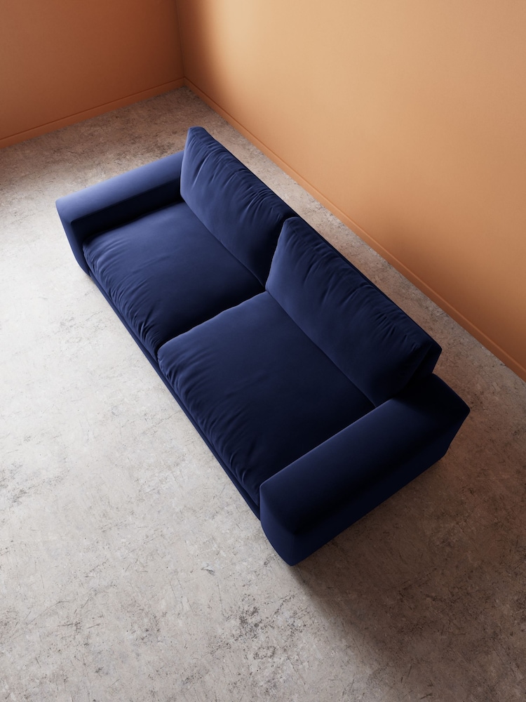 Swoon Ink Denver Easy Velvet 3 Seater Sofa - Image 6 of 6 Swoon Ink Denver Easy Velvet 3 Seater Sofa - Image 6 of 6