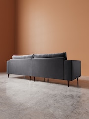 Swoon Granite Evesham Easy Velvet 4 Seater Sofa - Image 5 of 5