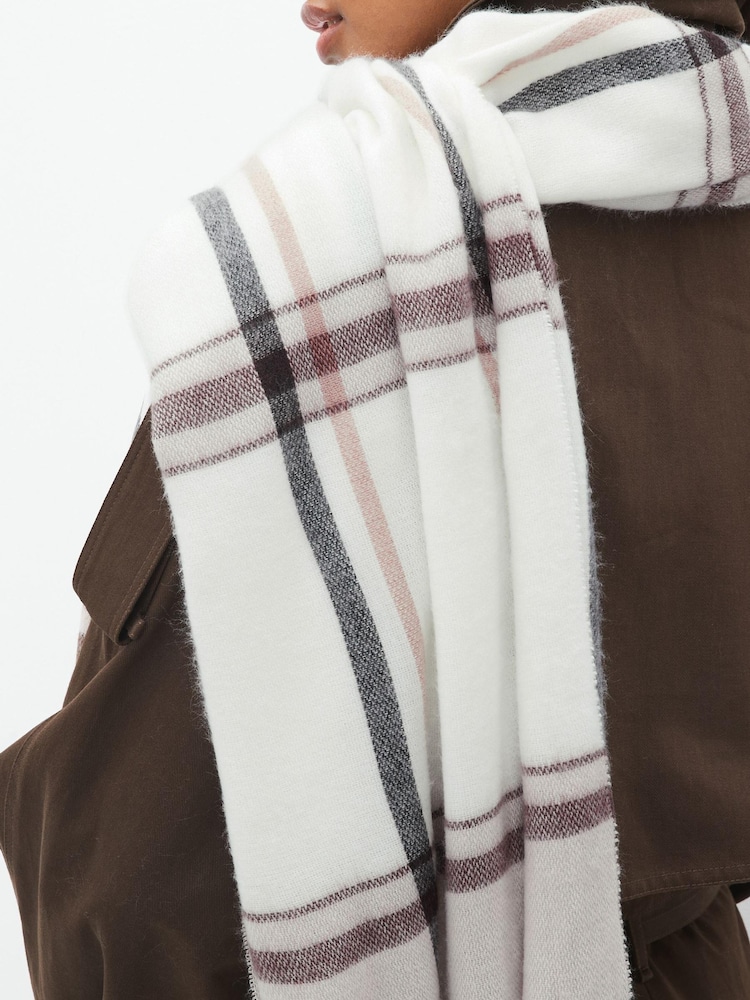 Neutral Check Midweight Scarf - Image 1 of 5