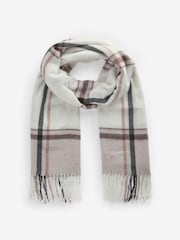 Neutral Check Midweight Scarf - Image 3 of 5