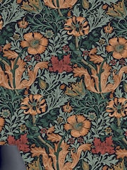 William Morris At Home Ink Blue Compton 10M Wallpaper - Image 5 of 5