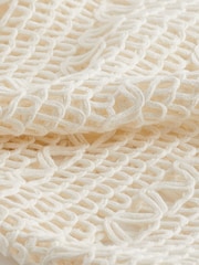 White Crochet Fringe Midi Sleeveless Dress - Image 6 of 6