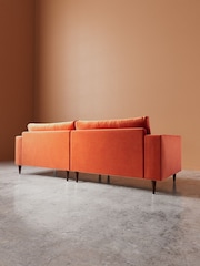 Swoon Burnt Orange Evesham Easy Velvet 4 Seater Sofa - Image 5 of 5