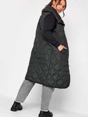 Yours Curve Black Funnel Neck Lightweight Gilet - Image 2 of 4