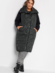 Yours Curve Black Funnel Neck Lightweight Gilet - Image 3 of 4