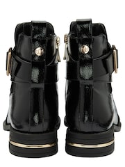 Lotus Charcole Black Zip-Up Ankle Boots - Image 3 of 4