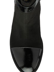 Lotus Charcole Black Zip-Up Ankle Boots - Image 4 of 4