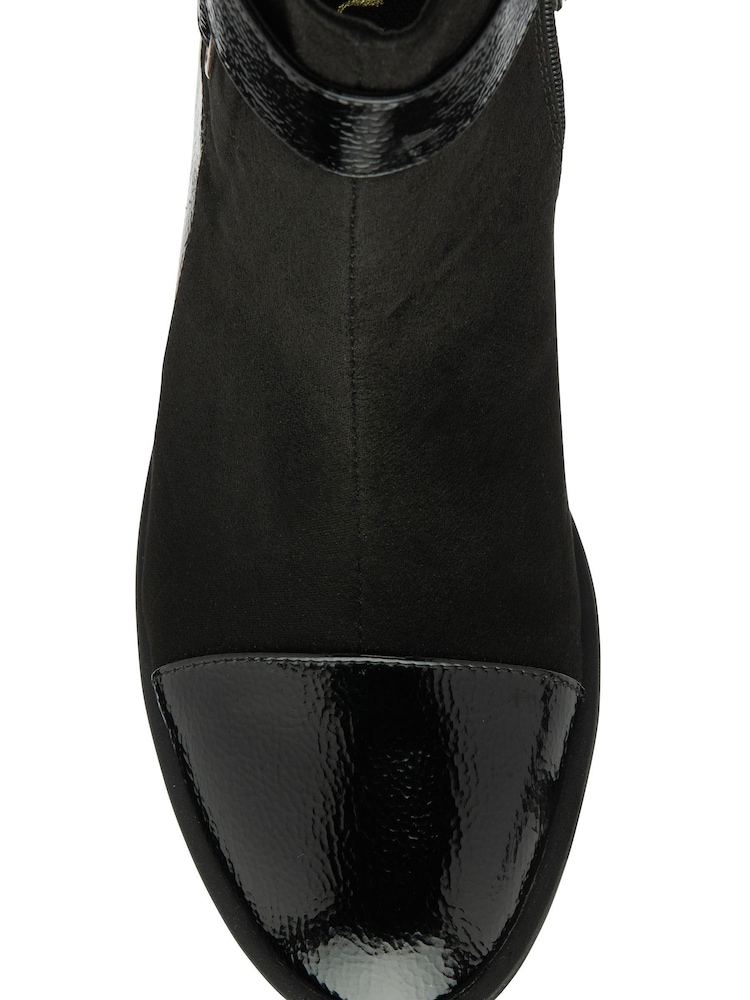 Lotus Charcole Black Zip-Up Ankle Boots - Image 4 of 4