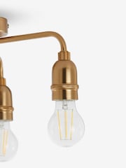 Brass Brooklyn Flush Ceiling Light - Image 2 of 7