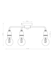 Brass Brooklyn Flush Ceiling Light - Image 4 of 7
