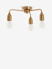 Brass Brooklyn Flush Ceiling Light - Image 7 of 7