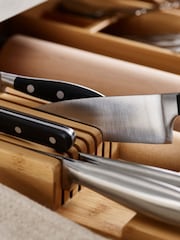 Joseph Joseph Brown DrawerStore Bamboo 2 Tier Knife Organiser - Image 1 of 4