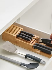 Joseph Joseph Brown DrawerStore Bamboo 2 Tier Knife Organiser - Image 2 of 4