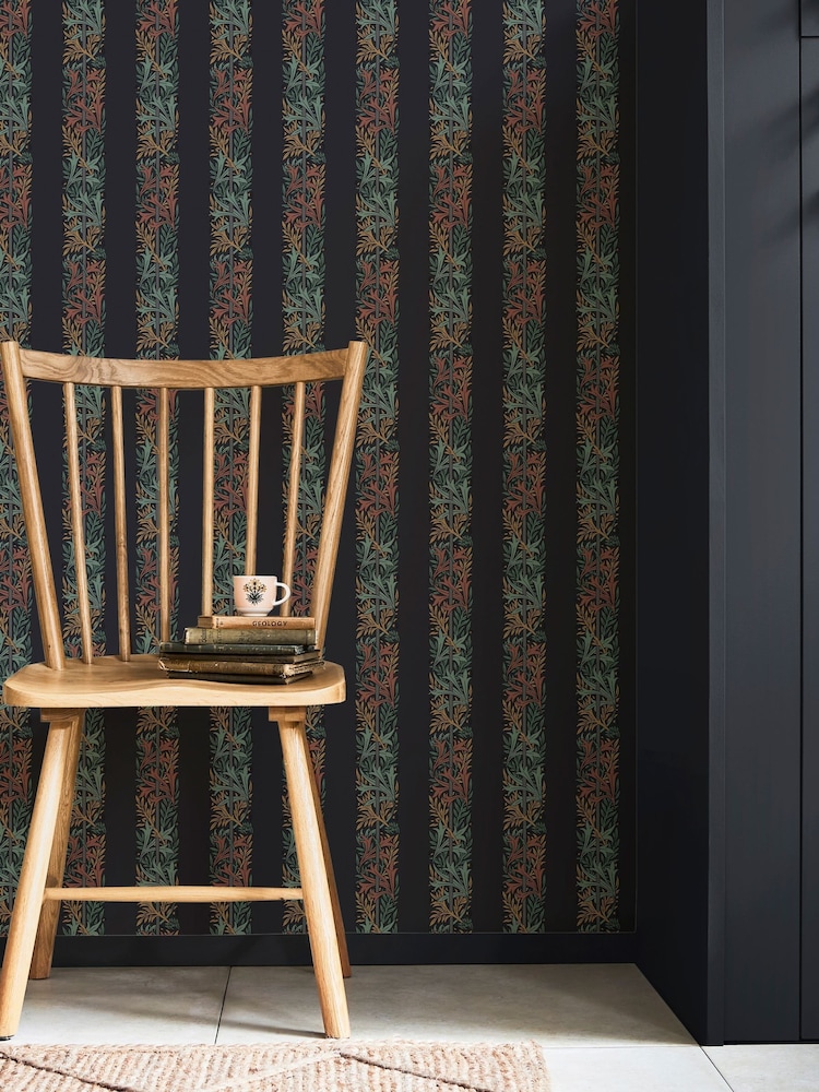 William Morris At Home Ink Blue Love Is Enough 10M Wallpaper - Image 1 of 5