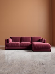 Swoon Bordeaux Alesund Easy Velvet Right Hand Corner Sofa - Image 2 of 6