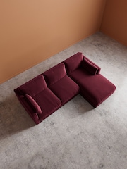 Swoon Bordeaux Alesund Easy Velvet Right Hand Corner Sofa - Image 5 of 6