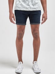 Indigo Blue Straight Fit Denim Shorts - Image 3 of 8