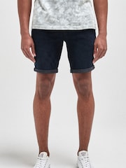 Indigo Blue Straight Fit Denim Shorts - Image 4 of 8