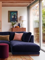 Swoon Ink Denver Easy Velvet Right Hand Corner Sofa - Image 1 of 6