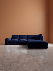 Swoon Ink Denver Easy Velvet Right Hand Corner Sofa - Image 2 of 6