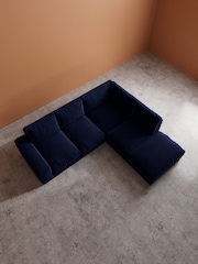 Swoon Ink Denver Easy Velvet Right Hand Corner Sofa - Image 5 of 6