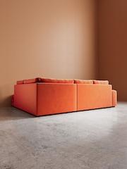 Swoon Burnt Orange Denver Easy Velvet Right Hand Corner Sofa - Image 6 of 6