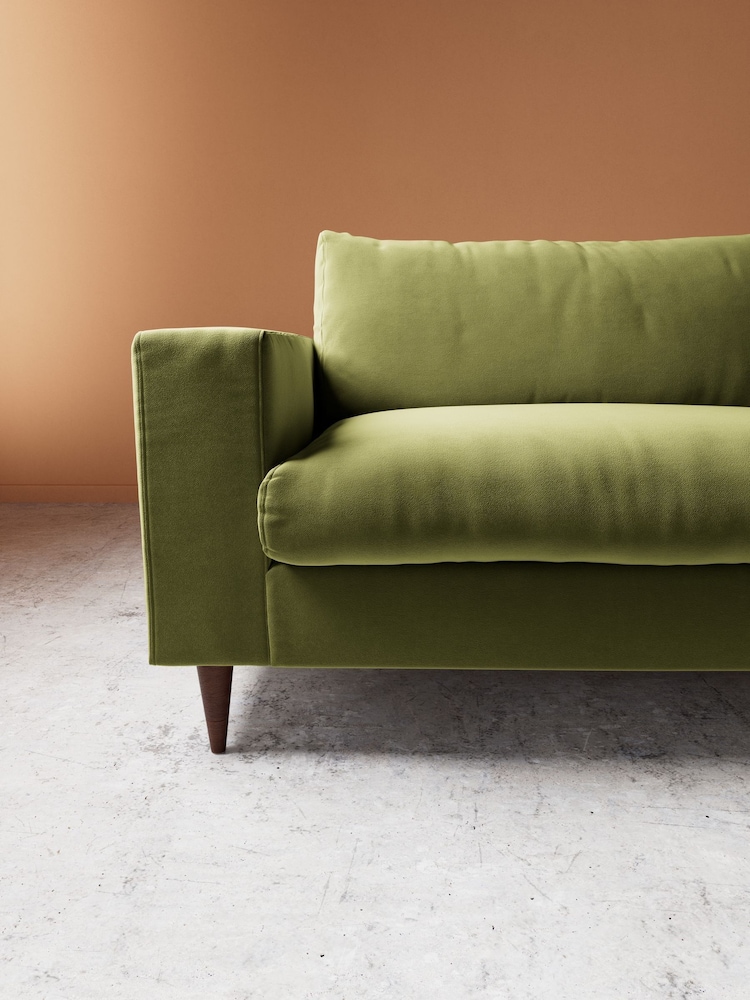Swoon Fern Evesham Easy Velvet 4 Seater Sofa - Image 2 of 5 Swoon Fern Evesham Easy Velvet 4 Seater Sofa - Image 2 of 5