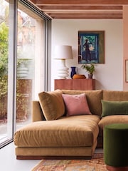 Swoon Biscuit Denver Easy Velvet Left Hand Corner Sofa - Image 1 of 6