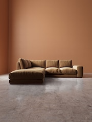 Swoon Biscuit Denver Easy Velvet Left Hand Corner Sofa - Image 2 of 6