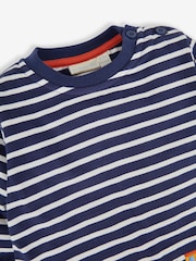 JoJo Maman Bébé Navy Tractor Appliqué Top - Image 3 of 3