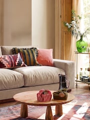 Swoon Ecru Denver Easy Velvet 3 Seater Sofa - Image 1 of 6