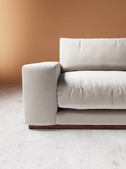 Swoon Ecru Denver Easy Velvet 3 Seater Sofa - Image 3 of 6