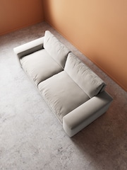 Swoon Ecru Denver Easy Velvet 3 Seater Sofa - Image 5 of 6