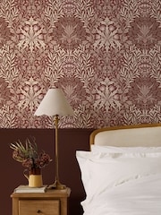 William Morris At Home Damson Oak & Willow 10M Wallpaper - Image 1 of 5