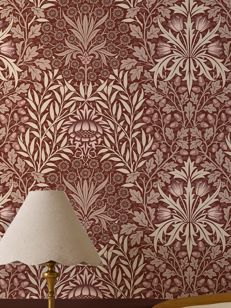 William Morris At Home Damson Oak & Willow 10M Wallpaper - Image 5 of 5