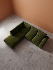 Swoon Fern Denver Easy Velvet Left Hand Corner Sofa - Image 5 of 6