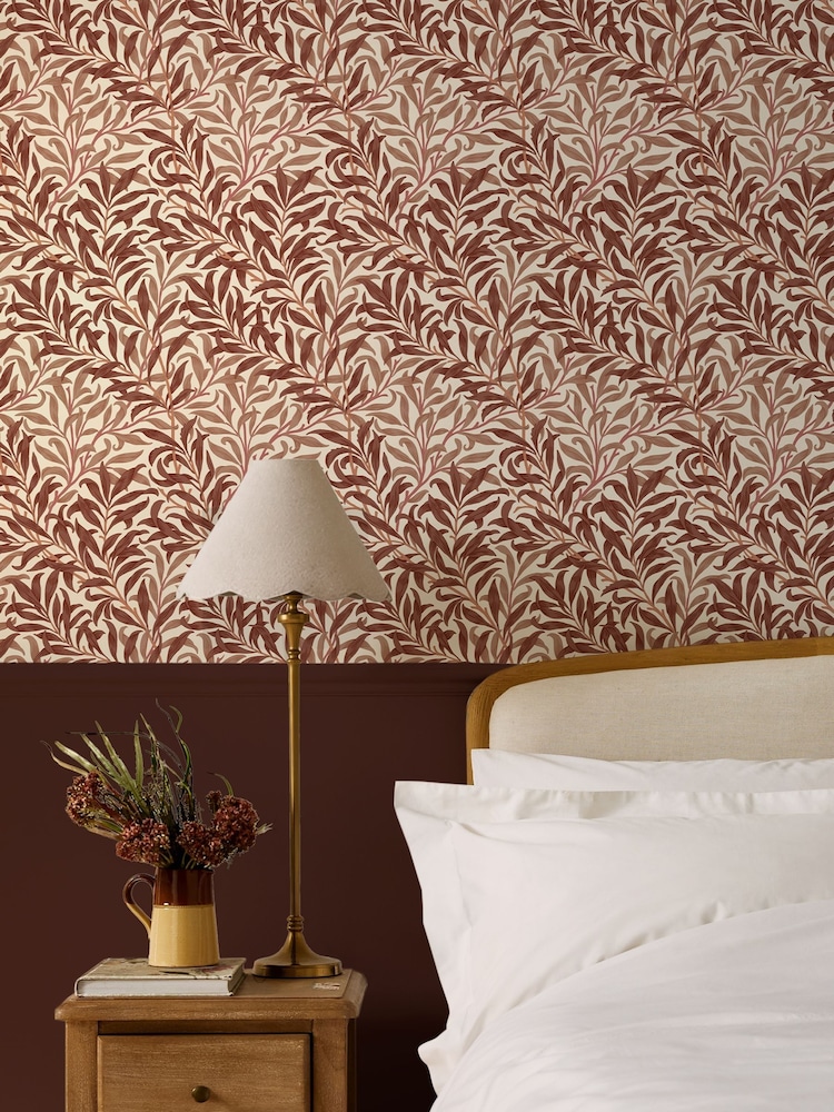 William Morris At Home Terracotta Willow Bough 10M Wallpaper - Image 1 of 5 William Morris At Home Terracotta Willow Bough 10M Wallpaper - Image 1 of 5