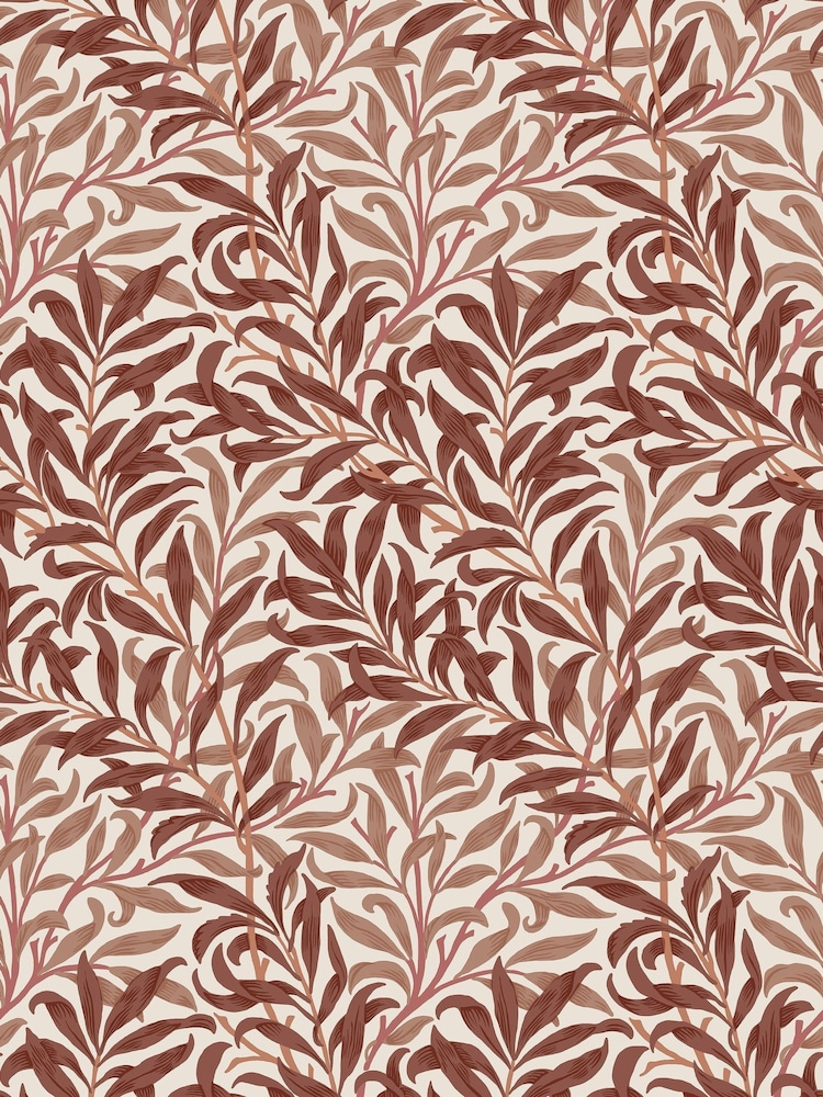 William Morris At Home Terracotta Willow Bough 10M Wallpaper - Image 2 of 5 William Morris At Home Terracotta Willow Bough 10M Wallpaper - Image 2 of 5