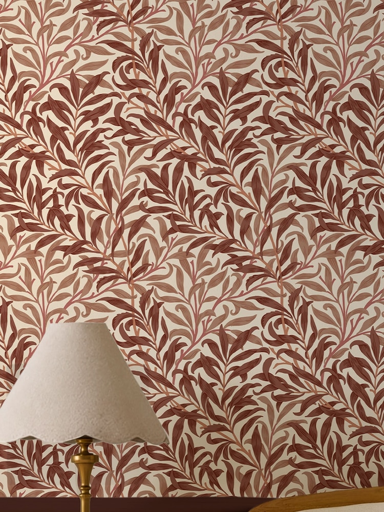 William Morris At Home Terracotta Willow Bough 10M Wallpaper - Image 5 of 5 William Morris At Home Terracotta Willow Bough 10M Wallpaper - Image 5 of 5