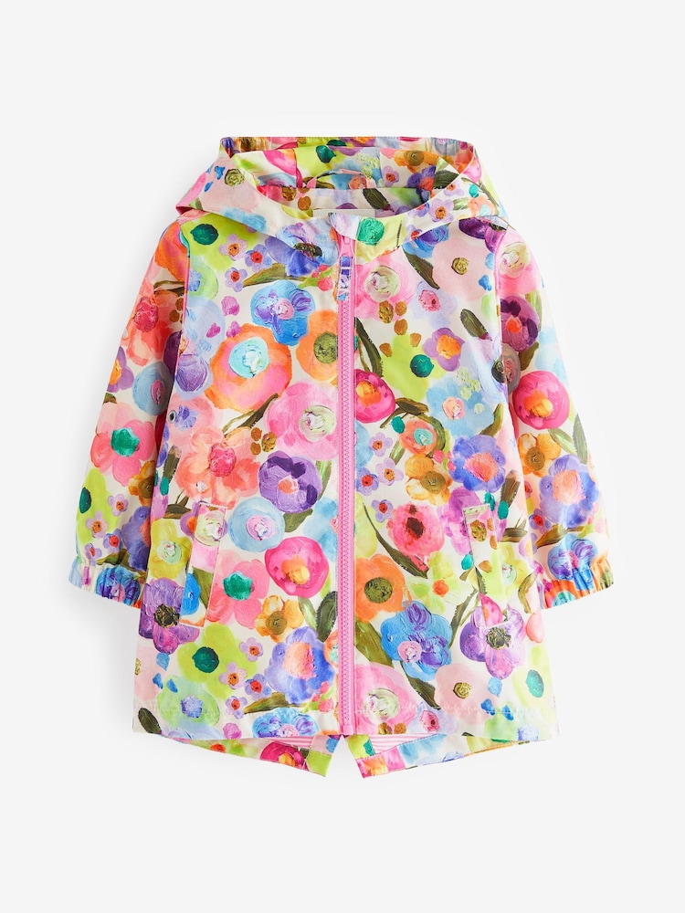 Multi Floral - Résistant à la douche Imprimé Cagoule (3mths-7yrs) - Image 4 of 9