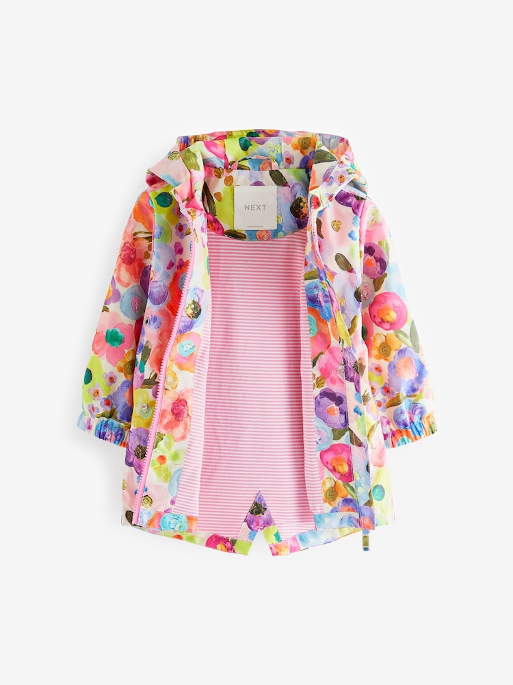 Multi Floral - Résistant à la douche Imprimé Cagoule (3mths-7yrs) - Image 5 of 9